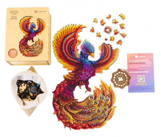 Деревянный пазл "Феникс" (300дет)