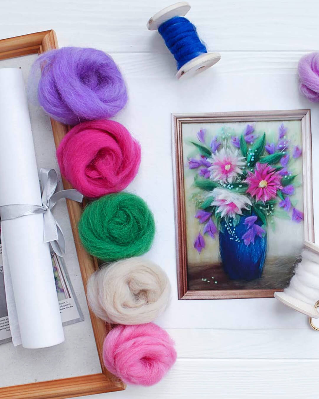 Картины шерстью